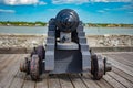 Cannon on gundeck in Castillo de San Marcos Fort 1 Royalty Free Stock Photo