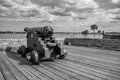 Cannon on gundeck in Castillo de San Marcos Fort Royalty Free Stock Photo