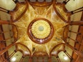 St Augustine, Florida, U.S - November 18, 2023 - The stunning gold color of Rotunda dome inside of Ponce de Leon Hall in Flagler