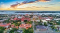 St Augustine, Florida, USA Downtown Drone Skyline Aerial