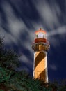 St Augustine lighthouse at night Royalty Free Stock Photo