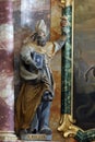 St Augustine, statue on the altar of the St George in the Church of the Assumption in Klostar Ivanic, Croatia