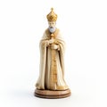 St. Augustine Statue: King Costume In Stylized 3d Porcelain