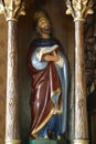 St. Augustine statue on the main altar at St. Catherine of Alexandria Church in Stubicke Toplice, Croatia