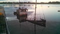 St. Augustine sunken boat in the harbor