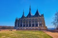 St Barbara Cathedral from the bastion, Kutna Hora, Czech Republic Royalty Free Stock Photo