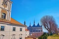 St Barbara Cathedral behind the Central Bohemian Gallery, Kutna Hora, Czech Republic Royalty Free Stock Photo