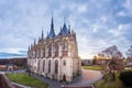 St. Barbara cathedral in Kutna Hora, jewel of Gothic architecture and art of Czech Republic. Kutna Hora is UNESCO World
