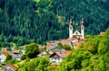 St. Barbara Church at Fliess village, Austria Royalty Free Stock Photo