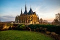 St. Barbara`s Church, unique medieval gothic cathedral, Kutna Hora Royalty Free Stock Photo