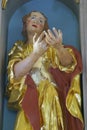 St Barbara statue on the main altar in Our Lady Chapel in Dubovec, Croatia