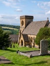 St Barnabas Anglican church, surrounded by a graveyard, in the picturesque English Cotswold village of Snowsill, Gloucestershire. Royalty Free Stock Photo