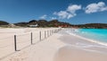 St Barthelemy beach at runway. Royalty Free Stock Photo