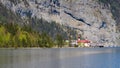 St. Bartholomae at Lake Koenigssee Royalty Free Stock Photo