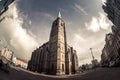 St. Bartholomew Cathedral at the main square of Plzen Pilsen.