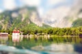 St. Bartholomew church in Konigssee National Park Royalty Free Stock Photo