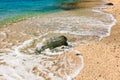 St. Barths Island, Caribbean. The famous Shell Beach, in Saint BartÃ¢â¬â¢s Caribbean Royalty Free Stock Photo