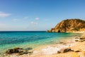 St. Barths Island, Caribbean. The famous Shell Beach, in Saint BartÃ¢â¬â¢s Caribbean Royalty Free Stock Photo