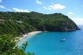 Areal view at Shell beach, St. Barths, French West Indies