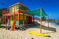 Iconic surf shack at Lorient Beach on the island of Saint Barthelemy Royalty Free Stock Photo