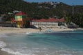 Iconic surf shack at Lorient Beach on the island of Saint Barthelemy Royalty Free Stock Photo