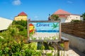 The main entrance to the Lorient beach on the island of Saint Barthelemy Royalty Free Stock Photo