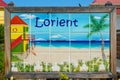 The main entrance to the Lorient beach on the island of Saint Barthelemy Royalty Free Stock Photo