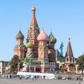 St Basil Cathedral in Moscow in summer afternoon