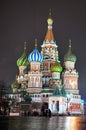 St. Basil Cathedral [at night] 3 Royalty Free Stock Photo