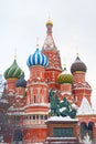 St. Basil Cathedral in winter. Royalty Free Stock Photo