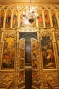 St. Basil`s Cathedral. The iconostasis in the Church of Three Patriarchs of Constantinople, Alexander, John and Paul the New