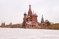 St. Basil's Cathedral, Moscow, Russia (winter view) Royalty Free Stock Photo