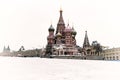 St. Basil's Cathedral, Moscow, Russia (winter view) Royalty Free Stock Photo