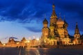 St. Basil's Cathedral night view Royalty Free Stock Photo