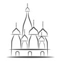 St Basil s Cathedral, Red Square, Moscow, Russia. Vector illustration,