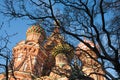 St. Basil's Cathedral on Red square in spring day. Moscow, Russia Royalty Free Stock Photo