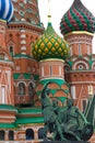 St.Basil's with statues Royalty Free Stock Photo