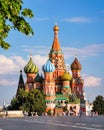 St. Basils Cathedral, Red Square, Moscow, Russia. Famous places in Russia Royalty Free Stock Photo