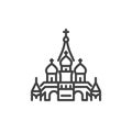 St. Basil's Cathedral line icon