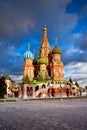 St. Basil's Cathedral and Minin and Pozhardky monument in Moscow Royalty Free Stock Photo