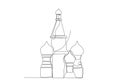 St Basils Cathedral in Moscow Russia line art