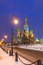 St. Basils Cathedral at night, Russia Royalty Free Stock Photo