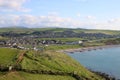 St Bees and Cumbrian coast from St Bees Head, UK Royalty Free Stock Photo