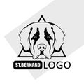 St. Bernard dog logo. Royalty Free Stock Photo