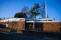 St. Boniface Catholic Church Building in Crediton, Devon, The united Kingdom, November 13, 2018 Royalty Free Stock Photo