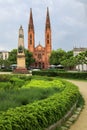 St. Bonifatius church on Luisenplatz square in Wiesbaden, Hesse, Germany Royalty Free Stock Photo