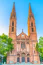 St. Bonifatius Roman Catholic parish church Gothic style building in Wiesbaden Royalty Free Stock Photo