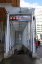 42 St Bryant Park Subway Station entrance in NYC Royalty Free Stock Photo