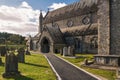 St Canice`s cathedral and cemetery in Kilkenny, Ireland, Europe during sunny day Royalty Free Stock Photo