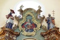 St. Catherine of Alexandria, altarpiece on the altar of St. Joseph in the church of St. Francis Xavier in Vugrovec, Croatia